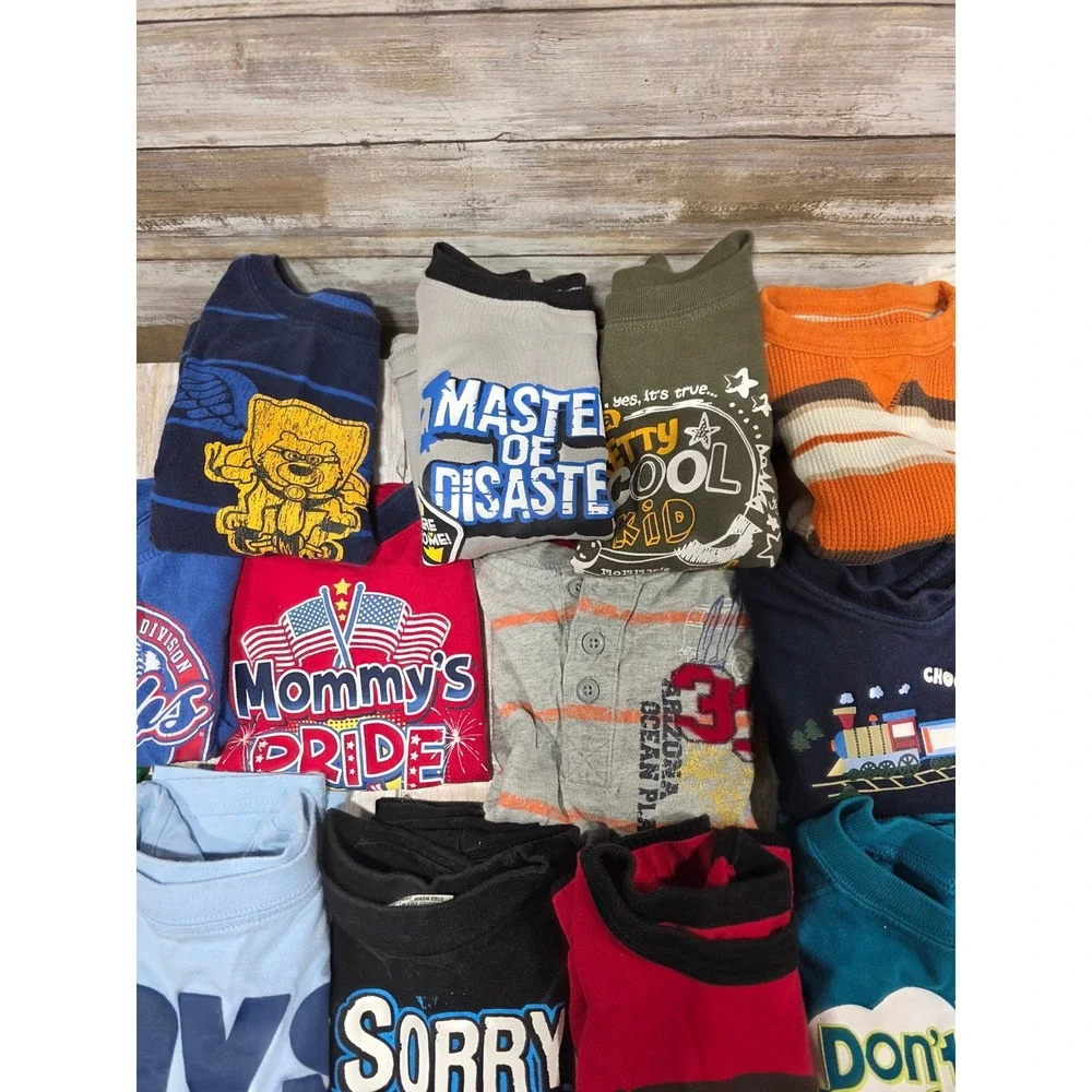 Boys Clothing Bundle Disney Mickey Mouse Cars SpongeBob Cubs Jeans Tees 2t 24m - Picture 11 of 12